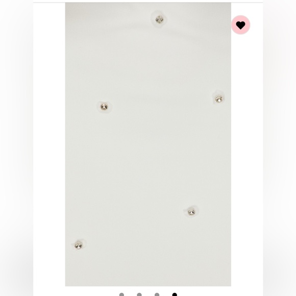 Revolve white dress with feathers and rhinestones - Picture 4 of 12